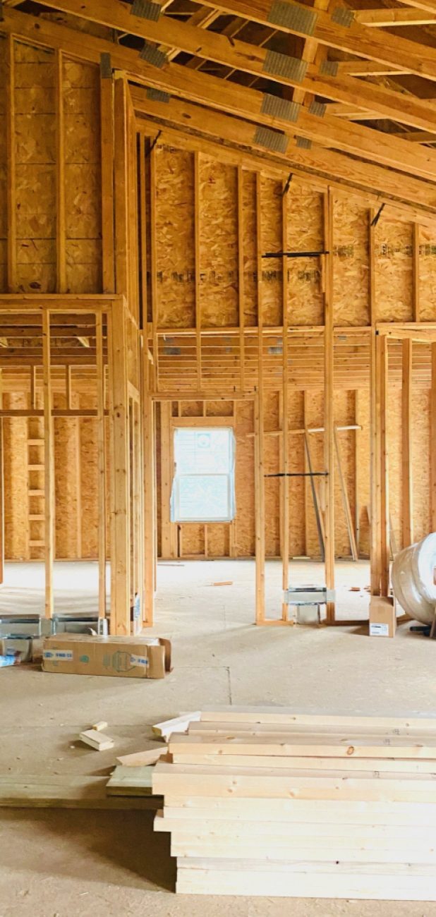 725 Pleasant Great Room to Master Framing